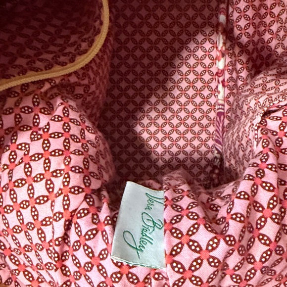 Bali Gold Floral Quilted Tote Bag Yellow and Pink vintage Boho Retired Bag - Picture 12 of 17